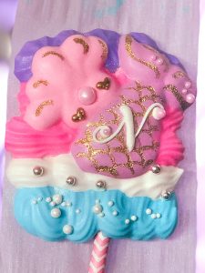 Mermaid theme meringue pops