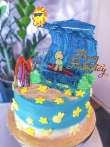 Surf Wave Theme Medium Cake