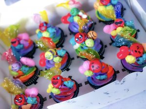 Rainbow Jump Party Cupcakes