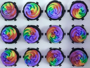 Rainbow Swirl Cupcakes