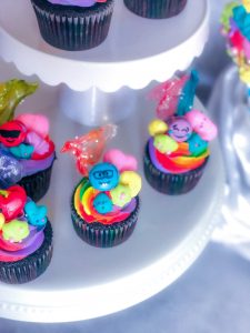 Rainbow Jump Party Cupcakes