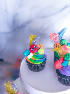 Rainbow Jump Party Cupcakes